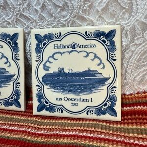 Vintage Holland America Coasters Set - ms Oosterdam I 2003